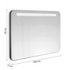 Leonard specchio 100x70 avec cadre noir mat – Image 2