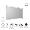 Paul mirror 140x80 with brushed frame - Image 3