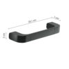 Outline porte serviette-barre d'appui 25 cm noir mat – Image 2