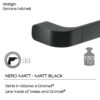 Outline porte serviette-barre d'appui 25 cm noir mat – Image 3