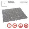 River tappeto antiscivolo doccia 54x54 cm grigio - immagine 3