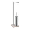 Artù bathroom butler with toilet paper roll holder and toilet brush holder beige