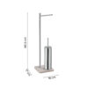 Artù bathroom butler with toilet paper roll holder and toilet brush holder beige - Image 2
