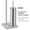 Artù bathroom butler with toilet paper roll holder and toilet brush holder beige - Image 4