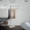 Artù bathroom butler with toilet paper roll holder and toilet brush holder beige - Image 3