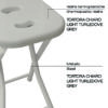 Co76 foldable stool light turtledove grey - Image 3