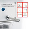 Support fixation plafond pour barre de doche chrome – Image 3