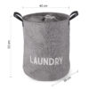 Minimal panier a linge 58 lt gris – Image 2