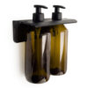 Grouper double bottle holder wall bracket for shower matt black