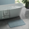 Mousse tappeto bagno memory foam 50x80 azzurro polvere - immagine 3