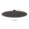 Tech 14 soffione doccia nero matt - immagine 2