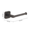 Tonga toilet paper holder gun metal - Image 2