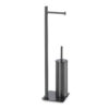 Trilly columna de pie con portarrollos y escobillero gun metal